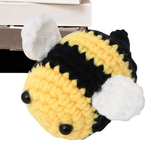 Häkel-Spielzeug, Plüschtiere mit,Gehäkeltes Cartoon-Bienen-Spielzeug - Tragbares Strickspielzeug mit Tieren, lustiges Bienen-Spielzeug zum Spielen, ac von Generic