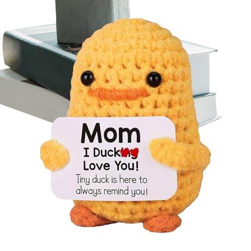 Häkeln Ente | Deko Puppe Für Schreibtisch | Strickpuppe Motivation Für Nachttisch Schminktisch | Kinder Teenager Bastelliebhaber Mütter Mitarbeiter von Generic