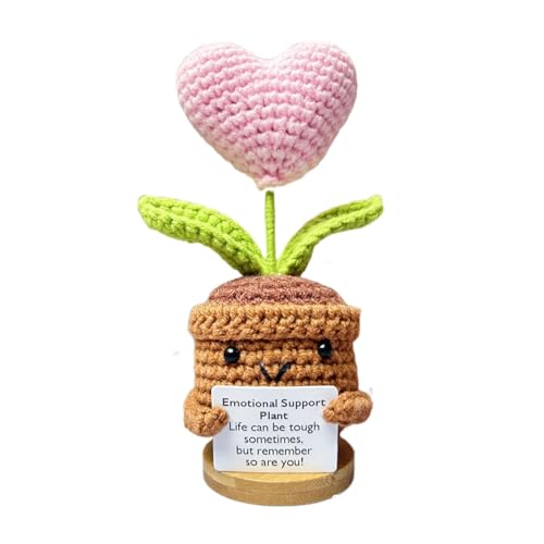 Häkelpuppe Für Emotionale Unterstützung, Gestrickt Mit Positivpapier, Lustig Häkeln Für Gemusterte Unterstützung - Künstliche Sonnenblumensträuße, Sonnenblumen von Generic