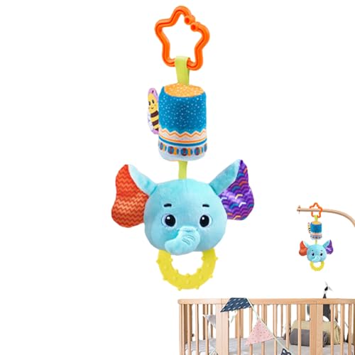 Hängenspielzeug für Autositz - Cartoon Tier Stoffeded Rassel Spielzeug | Autositzspielzeug mit Crinkle Sounds & Teether | Kinderwagenspielzeug für und Mädchen im Alter von 0: 1 für Krippen Hängenspielzeug für Autositz - Cartoon Tier Stoffeded Rassel Spielzeug | Autositzspielzeug mit Crinkle Sounds & Teether | Kinderwagenspielzeug für und Mädchen im Alter von 0: 1 für Krippen von Generic