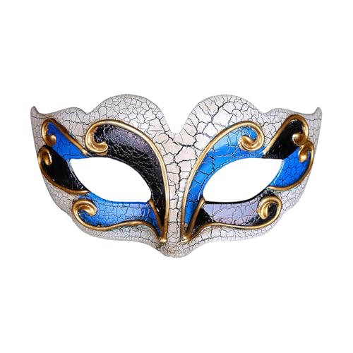 Halbgesichtsdesign für Kinder, ideal für Western-Festivalpartys und Karnevalspartys, Kunststoffmaterial Zsh482 (Blue, 15X8CM) von Generic
