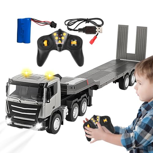Halbkamera-Transporter mit Fernbedienung, mit Scheinwerfern, Sattelanhänger, realistischer 18-Rad-Lkw, Fernsteuerung, Geschenk Halbkamera-Transporter mit Fernbedienung, mit Scheinwerfern, Sattelanhänger, realistischer 18-Rad-Lkw, Fernsteuerung, Geschenk von Generic