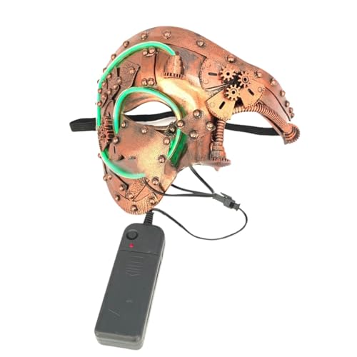 Halbmaske Steampunk, Maskenball, Mottoparty, Karneval für Halloween Karneval Abendkleid Tanz Ball Party von Generic