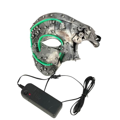 Halbmaske Steampunk, Maskenball, Mottoparty, Karneval für Halloween Karneval Abendkleid Tanz Ball Party von Generic