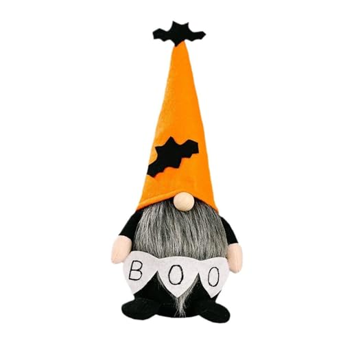 Halloween-, stehende Puppe, gesichtslos, niedlich, weich, Polyester, Stofftier für alle Altersgruppen Tne412 (Orange, 30x8cm) von Generic