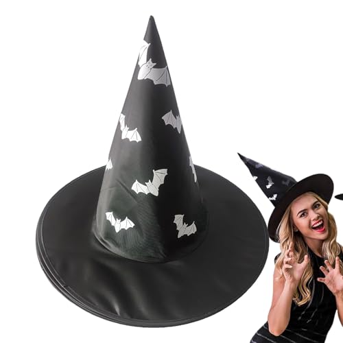 Halloween Black Hexe Hat Dekoration - Kostümzubehör, Wohnkultur | Beängstigende Hexenhut, Themen-Requisiten, Halloween-Party, Halloween-Dekorationen von Generic