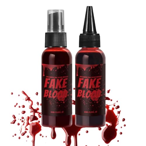 Halloween Blut Set, Halloween Gefälschtes Blut Set - Realistisches und sicheres Kunstblut auf der Bühne - Halloween Zubehör Kunstblut D von Generic