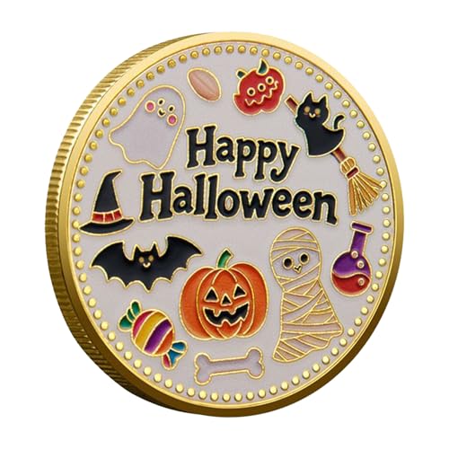 Halloween Challenge Münze - Happy Halloween Kürbis Gedenkmünze - Deko Kunst Anzeige Für Fans Männer Frauen Geburtstag Feiertage Party Tisch Karneval Halloween Challenge Münze - Happy Halloween Kürbis Gedenkmünze - Deko Kunst Anzeige Für Fans Männer Frauen Geburtstag Feiertage Party Tisch Karneval von Generic