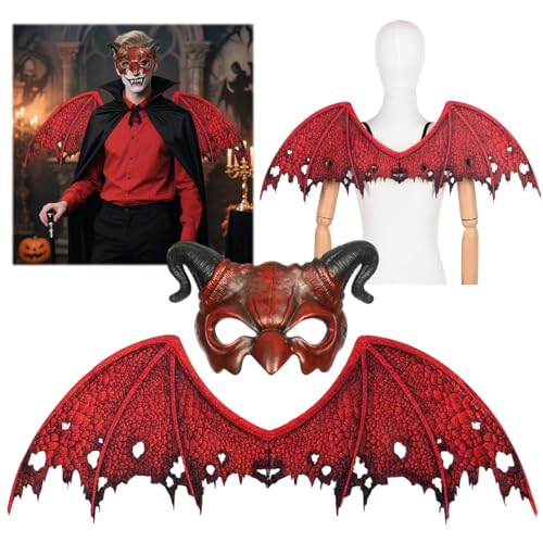 Halloween Cosplay Kostüm Zubehör Set für Party Dress Up Rolle Spielen Leistung Prop Vzm472 (Red, 77cm) von Generic