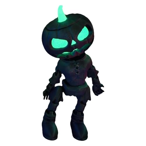 Halloween Deko, Halloween Figuren, Flexible Bunte Kürbisfigur, Neuheit im Dunkeln leuchtendes exekutives Schreibtischspielzeug, flexibles Spielzeug bedruckt in von Generic