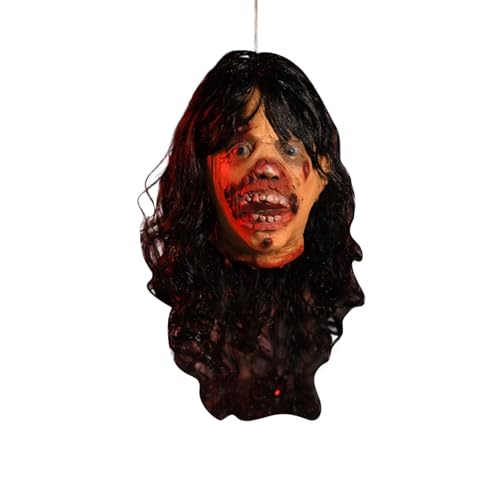 Halloween Dekoration Scary Prop Realistische Kopf Neuheit Streich Spielzeug Für Party Streiche Vzm496 (Black, 30cm) von Generic