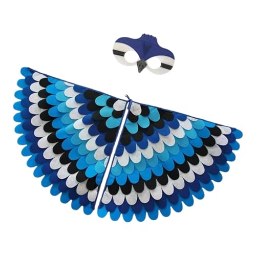 Halloween Flügel Kostüm Flügel | Farbverlauf Faltbare Kostümflügel - Winddichte Bunte Pfauenflügel Weiche Cosplay von Generic