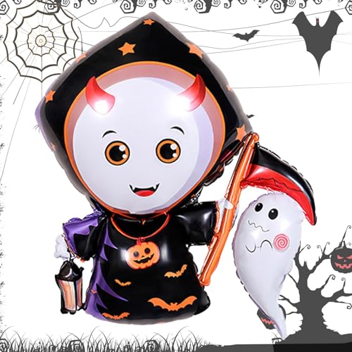 Halloween-Geisterballons, Halloween-Dekoration, Kürbisfledermäuse, Folienballons, Halloween-Themenballons für Halloween-Party, Mottoparty von Generic