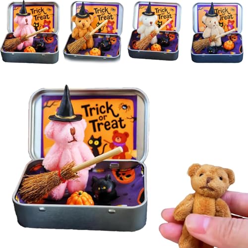 Halloween-Geschenkbox-Bär mit Zauberhut. Miniaturbären mit Hüten Werden in Geschenkboxen geliefert und sind eine tolle Überraschung für Freunde und Familie. von Generic