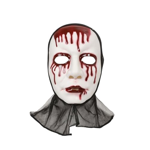 Halloween Gesicht Cosplay Werkzeuge Für Party Karneval Kopf Abdeckung Halloween Dekorationen Für Erwachsene KzW772 (White, 24X16.5cm) von Generic