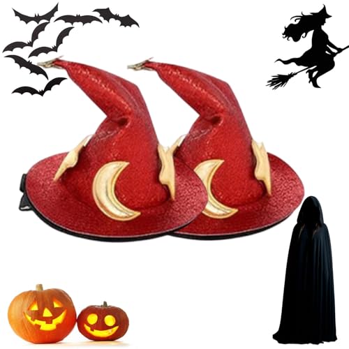 Halloween-Haarklammern, Halloween-Haarklammern, 2 Haarspangen für Halloween-Kleidung, Mütze mit Anstecknadel für Kleidung, Stern- und Mond-Design, für Halloween-Aktivitäten Halloween-Haarklammern, Halloween-Haarklammern, 2 Haarspangen für Halloween-Kleidung, Mütze mit Anstecknadel für Kleidung, Stern- und Mond-Design, für Halloween-Aktivitäten von Generic