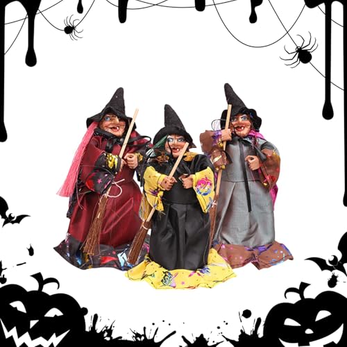 Halloween Hanging Decoration - Hexenpuppe mit 3X Desktop -Besen, Spukhaus -Requisite | Desktop -Besen Hexenpuppen, seltsame Gesichtsausdrücke Hexenpuppe, Halloween -Party -, gruselige Wohnkultur Halloween Hanging Decoration - Hexenpuppe mit 3X Desktop -Besen, Spukhaus -Requisite | Desktop -Besen Hexenpuppen, seltsame Gesichtsausdrücke Hexenpuppe, Halloween -Party -, gruselige Wohnkultur von Generic