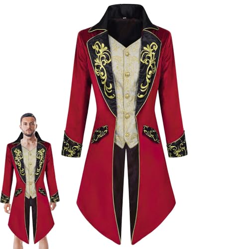 Halloween Herren Mittelalter viktorianischer Frack – Vintage Steampunk Frack Jacke | Gothic Stickerei Zweireihiger Halloween Herren Mittelalter viktorianischer Frack – Vintage Steampunk Frack Jacke | Gothic Stickerei Zweireihiger von Generic