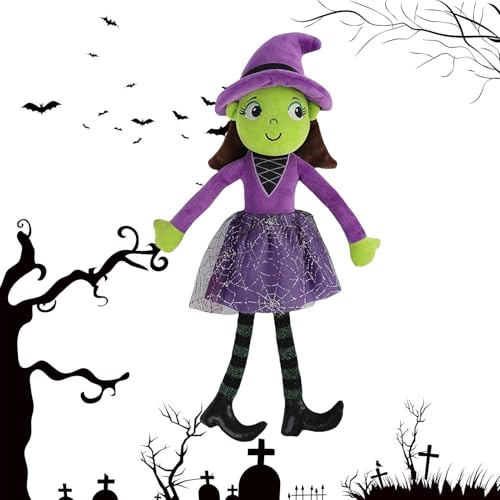 Halloween-Hexe-Plüschtier – Süßes und weiches Hexenspielzeug, hautfreundliches Geschenk | für Mädchen | Wohnzimmer-Hexe-Babypuppe, Mädchen, Sofa-Dekoration, Kinderzimmer & Hallo von Generic