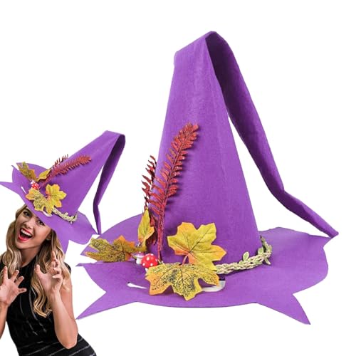 Halloween-Hexenhut, Hexenhut für Mädchen | Halloween-Partykostüm für Mädchen, Hexenhut, spitzer Hut mit breiter Krempe für Frauen, Party-Cosplay-Zubehör Halloween-Hexenhut, Hexenhut für Mädchen | Halloween-Partykostüm für Mädchen, Hexenhut, spitzer Hut mit breiter Krempe für Frauen, Party-Cosplay-Zubehör von Generic