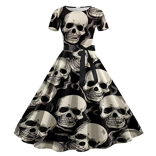 Halloween Karneval KostüM Damen Langarm Mittelalter Kleid Kleider FüR Gothic Punk Cosplay Vampir BöSe Uniform Party Langer Umhang von Generic