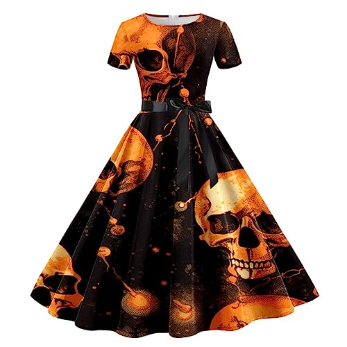 Halloween Karneval KostüM Damen Langarm Mittelalter Kleid Kleider FüR Gothic Punk Cosplay Vampir BöSe Uniform Party Langer Umhang von Generic