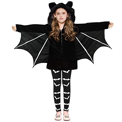 Halloween-Kinder-Fledermaus-Kostüm-Set, Teufelsohren, Fledermaus-Umhang, Cosplay-Kostüme für Jungen und Mädchen von Generic