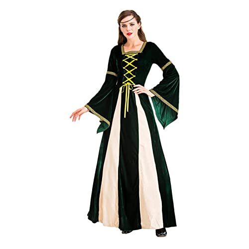 Halloween Kleider Damen - Britisches Vintage Kurzarmkleid Damen - Halloween Cosplay Party Kostüm von Generic