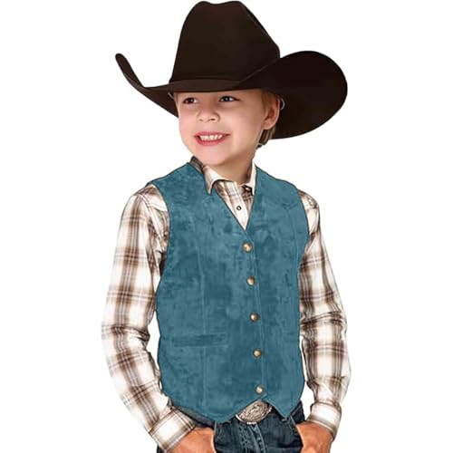 Halloween KostüM Kleinkind Geist Klein Junge Retro Jungen Cowboy Weste Wildleder Leder Kostüm Stil V-Ausschnitt Button Down Casual Western Taille Mantel Für Party Cosplay Halloween KostüM Kleinkind Geist Klein Junge Retro Jungen Cowboy Weste Wildleder Leder Kostüm Stil V-Ausschnitt Button Down Casual Western Taille Mantel Für Party Cosplay von Generic