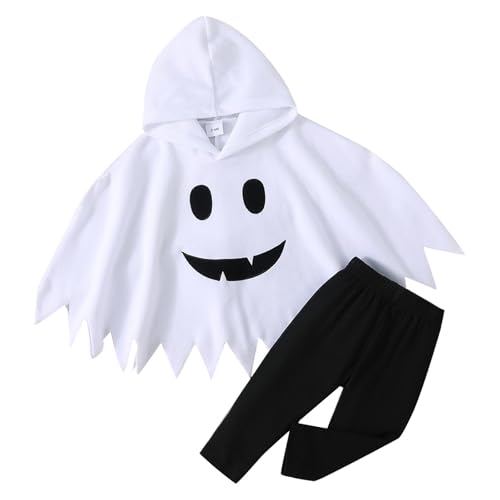 Halloween-Kostüm,Baby Kleidung Jungen Mädchen Halloween-Kostüm, Kleinkinder, Unisex, 3–24 Monate, 2-teiliges Set, Cosplay, Geisterumhang + Hose Halloween-Kostüm,Baby Kleidung Jungen Mädchen Halloween-Kostüm, Kleinkinder, Unisex, 3–24 Monate, 2-teiliges Set, Cosplay, Geisterumhang + Hose von Generic