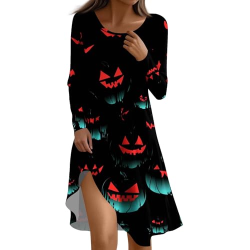 Halloween Kostüm Damen Black Witch Kürbis Kostüm Damen Mittelalter Kleidung Hexe Halloween Frauen Costume Women Ghost Face Costume Korsett Kleid Damen Schwarz Halloween Arzt Kostüm (1-Saffron,M) von Generic