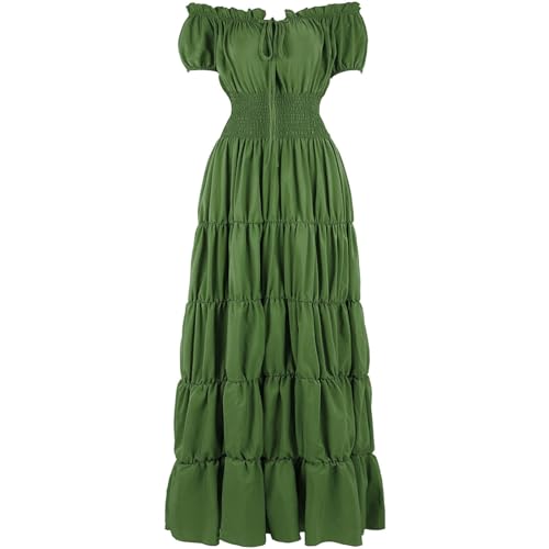 Halloween Kostüm Damen Horror Braut Kostüm Halloween-Kostüm Vampir 80Er Hexenkostüm Weißes Kleid Halloween Horror Braut Kostüm Damen Halloween Arzt Alien Green Corset Sträfling (2-Grün,S) von Generic