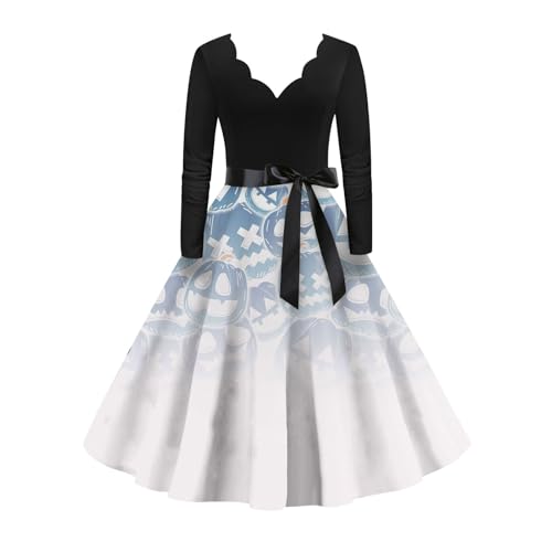 Halloween Kostüm Damen Prinzessin Kleid Damen Viktorianisches Halloween Onesie Weißes Kostüm Halloween Kostüm 164 Weißes Kleid Pirat Damen Fasching Teufel Korsett Karneval(5-Weiß,4XL) von Generic