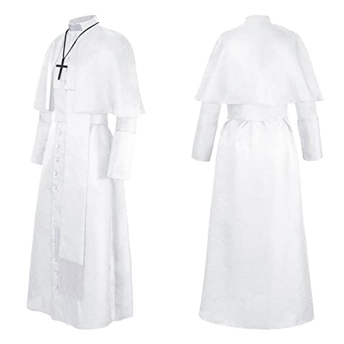 Halloween Kostüm Herren Cosplay Priester Kostüm Soutane Mönch Robe mit Cincture Band Gürtel Vintage Mittelalter Kleidung Faschingskostüme Karneval Kostüme Männer Costume Halloween Kostüm Herren Cosplay Priester Kostüm Soutane Mönch Robe mit Cincture Band Gürtel Vintage Mittelalter Kleidung Faschingskostüme Karneval Kostüme Männer Costume von Generic