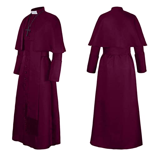 Halloween Kostüm Herren Cosplay Priester Kostüm Soutane Mönch Robe mit Cincture Band Gürtel Vintage Mittelalter Kleidung Faschingskostüme Karneval Kostüme Männer Costume Halloween Kostüm Herren Cosplay Priester Kostüm Soutane Mönch Robe mit Cincture Band Gürtel Vintage Mittelalter Kleidung Faschingskostüme Karneval Kostüme Männer Costume von Generic