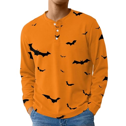 Halloween Kostüm Herren Gruselig Leicht Baumwolle Halloween Kostüm Generisch Klassisch Halloweenkostüm Modische Bequeme Outfit Stretch Teufel Kleidung Vintage Horrorfest Oberteil (4-Hellbraun,L) von Generic