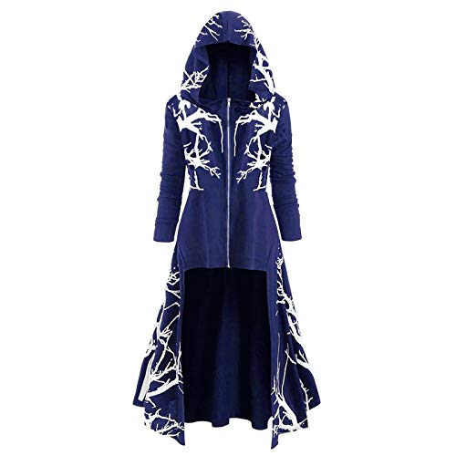 Halloween Kostüm Umhang, Renaissance Umhang damen,Großgrößen Cape Longpullover UnregelmäßIg Hoodie Kleid Gothic Gewand Mittelalter Verkleidung Umhangjacke Uniform für Erwachsene Halloweenparty L-5Xl von Generic