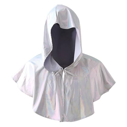 Halloween Kostüm Unisex, Halloween Umhang Erwachsene, Cape Textur Schnürung Schulterschutz Kunstleder Halbumhang Renaissance Kapuzenumhang Gothic Capelet Mittelalter Verkleidung Für Halloweenparty von Generic