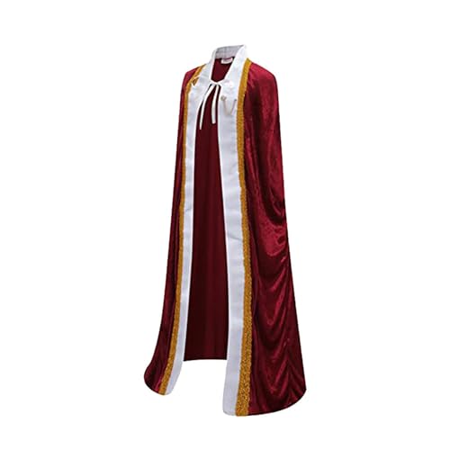 Halloween Kostüm Unisex,Halloween Königsmantel Umhang,König Königin Lange Samt Cape Samtmantel Kostüm Gothic Umhang Mittelalter Outfit Für Halloween Mottoparty Theater Cosplay Verkleiden Accessoires Halloween Kostüm Unisex,Halloween Königsmantel Umhang,König Königin Lange Samt Cape Samtmantel Kostüm Gothic Umhang Mittelalter Outfit Für Halloween Mottoparty Theater Cosplay Verkleiden Accessoires von Generic