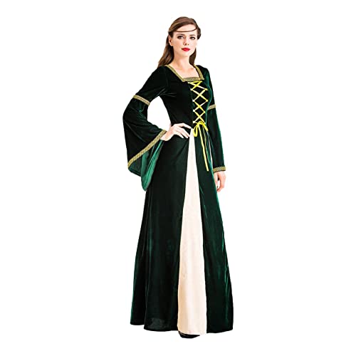 Halloween-Kostüme für Frauen, britisches Vintage-Kurzkleid, langärmelig, für Damen | Halloween-Kostüm für Cosplay, Kostümparty von Generic
