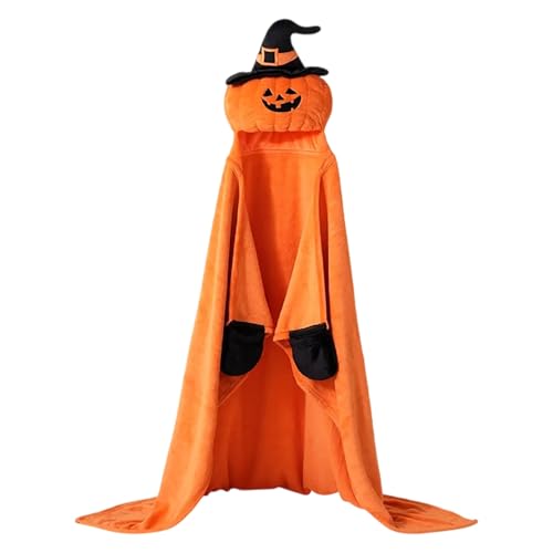 Halloween-Kostümzubehör, Kürbis-Abdeckung mit Kapuze für Partys und Cosplay-Feiern, gemütliches Zuhause für Festliche Atmosphäre Vzm481 (Orange, 152X17X2.5cm) von Generic
