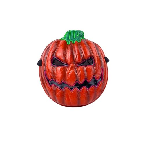 Halloween Kürbis Maske Grusel Kürbiskopf Masken Horror Pumpkin Mask Kürbismaske Scary Plastik Gesichtsmaske Creepy Masks Halloween Kostume Erwachsene Kinder Hallowen Kostüm von Generic