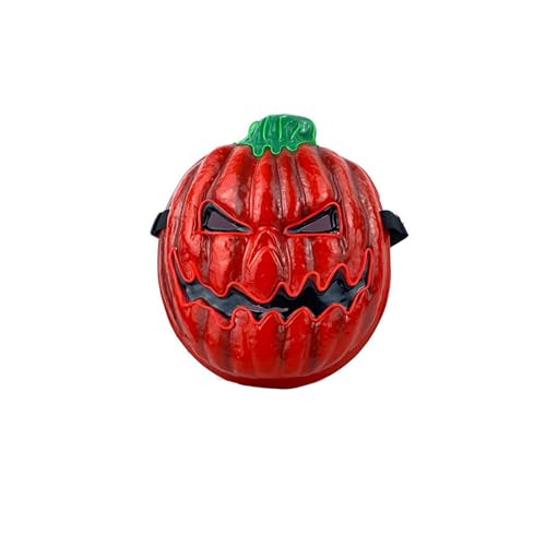 Halloween Kürbis Maske Horror Kürbiskopf Masken Grusel Pumpkin Mask Kürbismaske Scary Plastik Gesichtsmaske Creepy Masks Halloween-Kostüm Erwachsene Kinder Haloween Kostüm von Generic