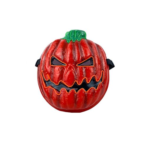 Halloween Kürbis Masken Grusel Kürbiskopf Maske Horror Pumpkin Mask Kürbismaske Scary Plastik Gesichtsmaske Creepy Masks Masken Halloween Erwachsene Kinder Haloween Costum von Generic