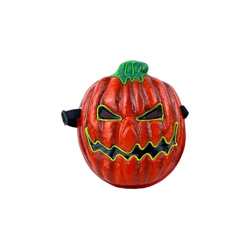 Halloween Kürbis Masken Horror Kürbiskopf Maske Grusel Pumpkin Mask Kürbismaske Scary Plastik Gesichtsmaske Creepy Masks Halloween Masken Erwachsene Kinder Haloween Kostüm von Generic