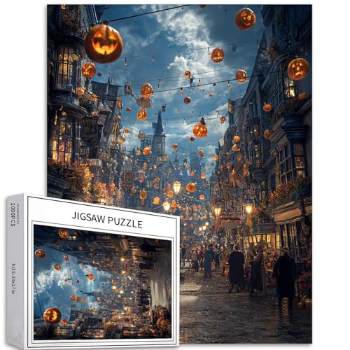 Halloween Magic Fair 1000-teiliges Puzzle für Erwachsene, magische Atmosphäre, Kunst-Puzzle, bunte DIY-Puzzles für Heimdekoration, Geschenke, Familienpuzzle, perfekt für Spieleabende, 50 x 70 cm Halloween Magic Fair 1000-teiliges Puzzle für Erwachsene, magische Atmosphäre, Kunst-Puzzle, bunte DIY-Puzzles für Heimdekoration, Geschenke, Familienpuzzle, perfekt für Spieleabende, 50 x 70 cm von Generic