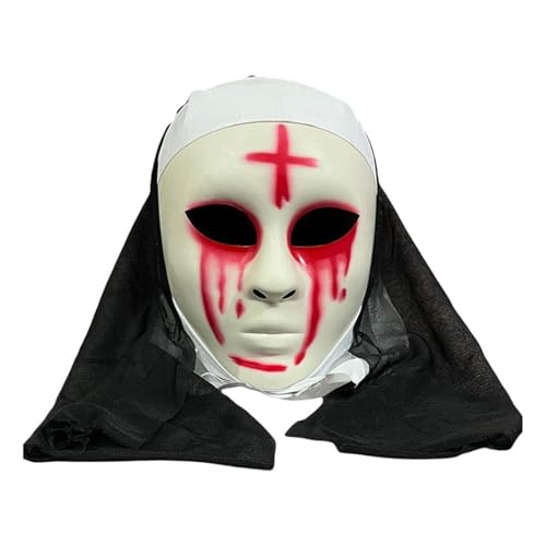 Halloween Maske Horror - Creepy Totenkopf,Realistisches Kopfschmuck,Ghostface Scream Maske für Halloween,Fasching, Karneval und Cosplay Partys (White, 16cm) von Generic