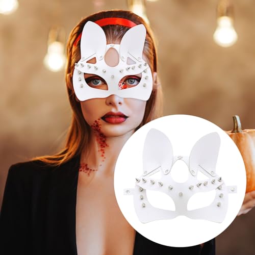 Halloween Maske Horror - Nietenfuchs-Maske,Halbmaske，Gruselige Maske für Erwachsene Kinder, Mottoparty, Halloween, Cosplay,Maskerade,Therian (B, 20x22x1.5cm) von Generic