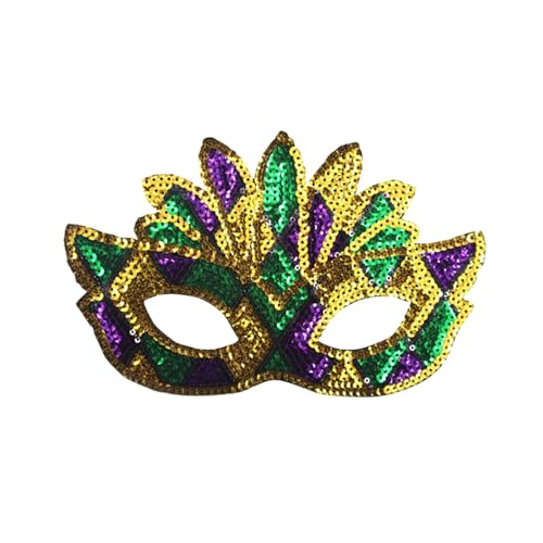 Halloween Masquerade Masken Paillette Feder Maske Venezianische Maskenball Masks für Erwachsene Damen Frauen Mardi Gras Halbmaske Haloween Mask Erwachsene Kinder Hallowen Costumes von Generic