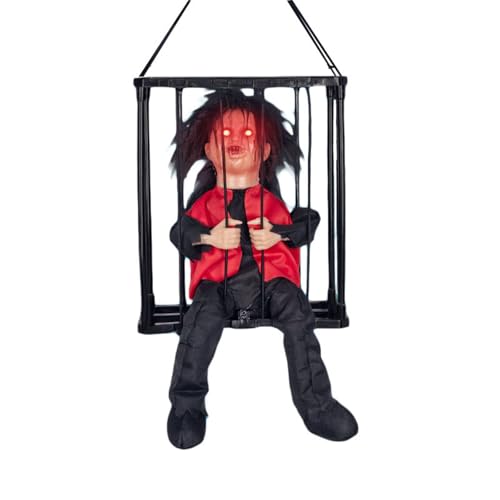 Halloween Neuheit Lustiges Gruselige Puppe mit Licht Tne615 (Black, 28x23.3cm) von Generic
